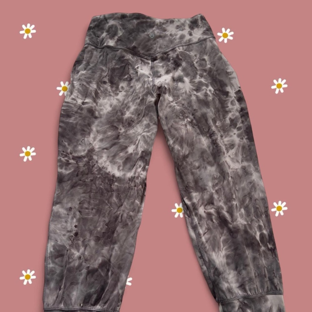 lululemon athletica Brown and Pink Tie-Dye Leggings size 8
